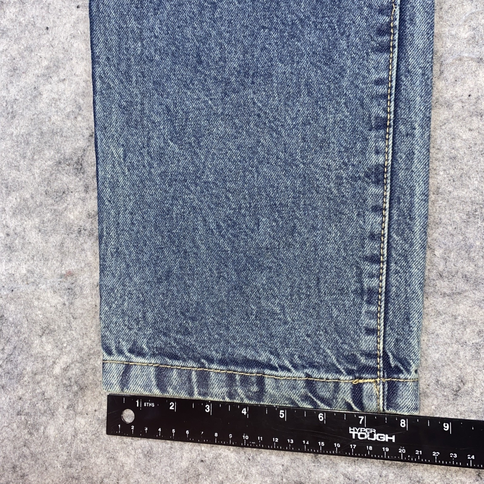 Boohoo Jeans Women's 12 Tall Vintage Blue High Waisted Straight Leg Gunge Skater — image 4 of 8